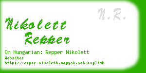 nikolett repper business card